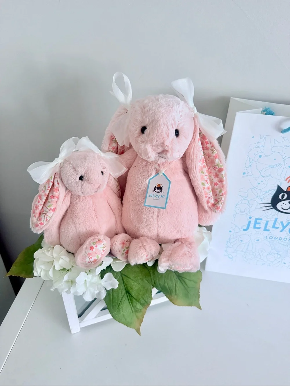 Jellycat Blossom Blush Bunny Cherry Bundle Set! BNWT! Fast shipping